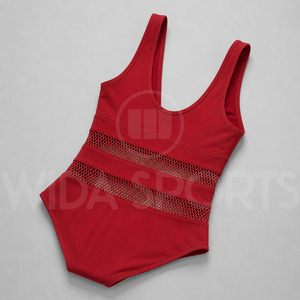 Custom Women One Piece Swimsuit Mesh Panel V Neck Monokini High Waist <b>Tummy</b> <b>Control</b> Swimwear Breathable Quick Dry Beachwear - Product Image 5