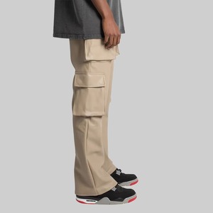 Hot Selling High Quality Vintage <b>Leather</b> Pants with Straight Pattern Canvas Mid Waist Custom Multi Pockets Waterproof for <b>Men</b> - Product Image 5