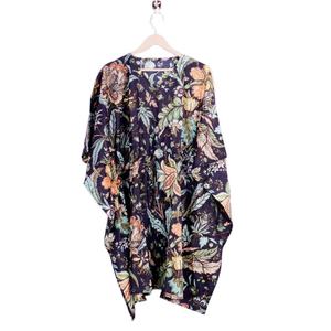 Caftan élégant en coton pour femmes Mini Bikini Cover up avec manches Impression numérique Sweet Style Resort and Night Wear Taille libre - Product Image 2