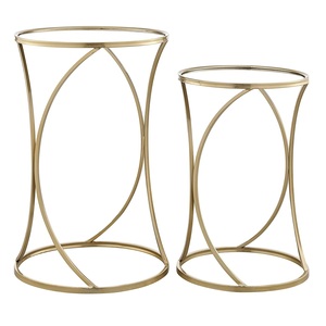 Elegante Mesa Nido de Metal con Tapa de Mármol, Juego de Muebles Decorativos Contemporáneos para el Hogar, Solución Compacta y Práctica - Product Image 3