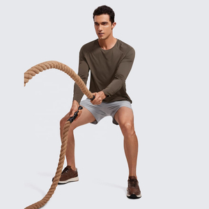 Haut de sport léger pour homme, anti-UV, séchage rapide, en tissu Spandex/Polyester, manches longues, écologique et confortable - Product Image 4