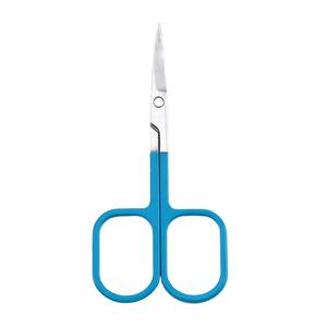 Ciseaux à ongles en acier inoxydable, manche en plastique bleu, lame droite et tranchante, trou rond, ciseaux à ongles durables - Product Image 1