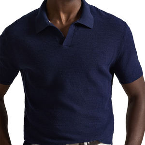 Suéter Premium para Hombre, de Manga Larga, en Algodón y Lino Texturizado, Marca Privada OEM, Transpirable, Ligero, Tejido Casual, Personalizado - Product Image 4