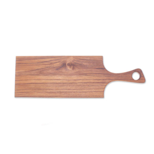 Planche à découper en bois avec sangle en cuir |   Planche à découper en bois pour fromage, pain et charcuterie – Plateau de service - Product Image 5