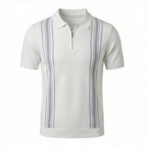 Men's Quarter Zip Up Pullover Lightweight <b>Mock</b> <b>Neck</b> Casual Long Sleeve Polo Shirts Everyday Wear Stylish Fashion Garment - Product Image 1