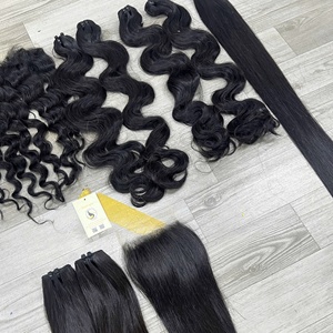 Petits nœuds, livraison rapide, closure HD 5x5, cheveux vietnamiens naturels raides, ondulés, bouclés, closures en dentelle HD - Product Image 5