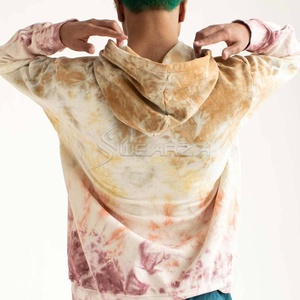 Moda Tie Dye Liso Sudaderas de gran tamaño Sudaderas con capucha unisex Diseñador único Manga larga Poliéster teñido Estilo callejero Sudaderas con capucha - Product Image 2