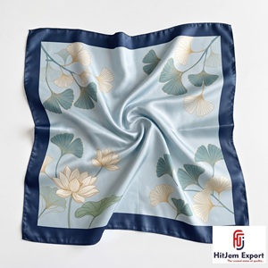 High Quality Custom Printed Square <b>Scarf</b> Soft Lightweight Silk Feel Fabric Fashion Accessories Bulk OEM ODM Manufacturer - Product Image 2