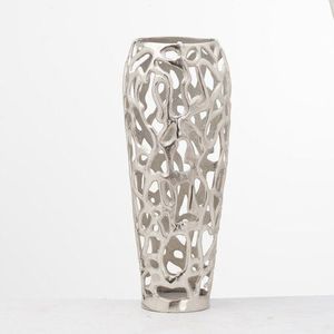 Original Aluminum Flower <b>Vase</b> <b>Unique</b> Shape Decorative Piece For Modern Living Room Interior Decoration Styling - Product Image 1