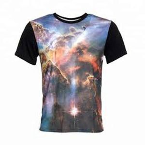 Camiseta de Manga Corta con Cuello en V para Hombre, Estampado por Sublimación, Corte Regular, Informal, Transpirable, 100% Poliéster - Product Image 4
