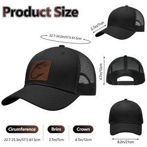 Casquette Trucker Classique Réglable en Maille avec Patch en Cuir – Fournisseur en Gros - Product Image 2