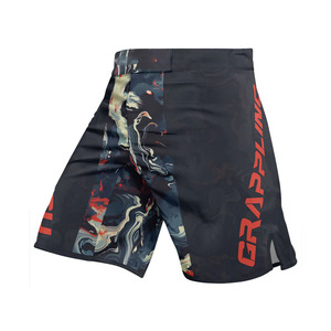 Shorts MMA unisexes imprimés, taille élastique, entraînement en salle de sport, kickboxing, légers, séchage rapide, colorés, arts martiaux - Product Image 5