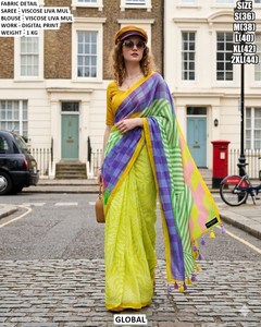 Sari naranja Aab-e-Zar - Product Image 5