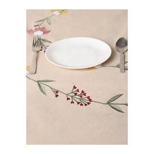 Mantel de algodón orgánico bordado 100% verde mar blanco con borlas lavable a máquina para decoración de fiesta cocina comedor - Product Image 4