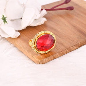 Red Garnet Hydro Gemstone <b>Ring</b> Handmade <b>Adjustable</b> Fashion <b>Ring</b> for Women - Product Image 2