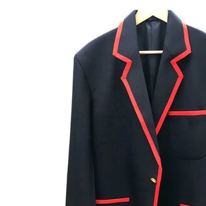 Customized <b>Women</b> Sorority Fraternity Heritage Masonic Regalia Greek Apparel White Blazer <b>Coat</b> <b>Women's</b> Black Red Trim Notched - Product Image 3