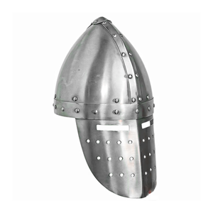 Réplica de Casco Medieval Spangenhelm Hecho a Mano con Placa Frontal de Metal de Calibre 18 para Recreaciones Históricas y Coleccionistas - Product Image 1