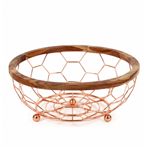 Panier à fruits en fil métallique au design moderne, bol de rangement pour légumes, centre de table décoratif, panier en fil de fer, meilleur prix - Product Image 4