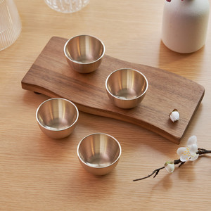 Ensemble de 4 tasses à soju coréen NOBBAN Premium Bangjja Yugi, artisanat traditionnel en laiton d'Anseong, verres à liqueur en bronze faits à la main, cadeau - Product Image 6