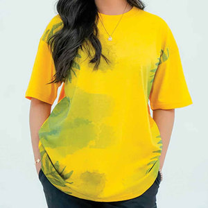 Camisetas Casuales Ligeras y Suaves para Mujer, Tallas Grandes, 100% Algodón, Transpirables, de Secado Rápido, Amigables con la Piel, MOQ Bajo - Product Image 1