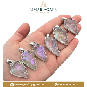 Pendentif en forme de pointe de flèche en quartz Angel Aura de qualité supérieure, fait main, 1 à 1,5 pouce, bijoux en pierres précieuses, Feng Shui - Product Image 3