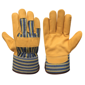Men's Full Grain Cowhide Leather Safety Work <b>Gloves</b> Durable Anti-static Heat Resistant Driver Motorcycle Rigger <b>Gloves</b> - Product Image 1