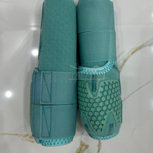 Teal Neoprene Horse Leg Boots Shock Absorbing <b>Equestrian</b> Tendon Fetlock Protection Durable Breathable Riding Gear OEM Custom - Product Image 2