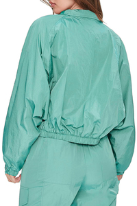 Conjunto Deportivo Casual para Mujer, Chaqueta y Pantalones Cargo Verdes, Manga Larga, Corte Regular, Cuello con Capucha, Transpirable, Ecológico, 100% - Product Image 5