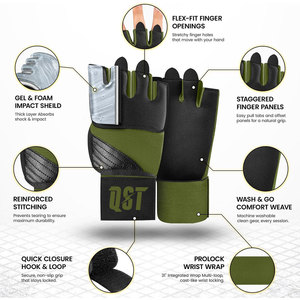 Guantes de Boxeo Profesionales con Protección de Gel para las Manos, Diseño Transpirable con Absorción de Impactos, Soporte de Muñeca Ajustable, Construcción Duradera - Product Image 6