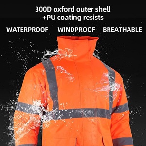 Chaqueta de Seguridad Invernal de Alta Visibilidad Clase 3 Personalizada, Transpirable, Impermeable, Reflectante, de Poliéster, Ropa de Trabajo, con Logotipo Personalizado - Product Image 5