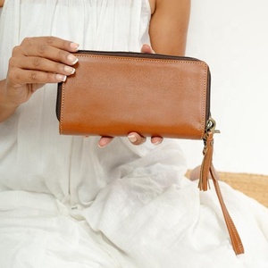 Carteras de mano de cuero genuino de lujo OEM para hombres y mujeres, forro de diseñador, tarjetero, monedero, monedero, monederos al por mayor - Product Image 5