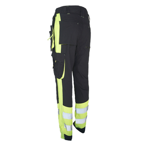 Pantalon cargo haute visibilité pour homme, vêtement de sécurité, pantalon réfléchissant avec cordon de serrage, salopette haute visibilité pour la route - Product Image 6