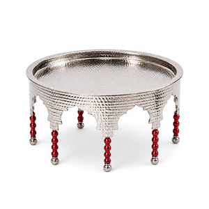 Support à chocolat martelé en argent de qualité supérieure avec accent bleu pour hôtels, mariages et restaurants – Tailles et couleurs personnalisées disponibles - Product Image 5