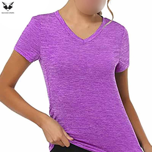 In Purple Color Good Selling <b>Top</b> Trendy Product Make Your Own <b>Plus</b> <b>Size</b> Breathable <b>Mesh</b> Gym Fitness Crop <b>Tops</b> Women Shirts - Product Image 5