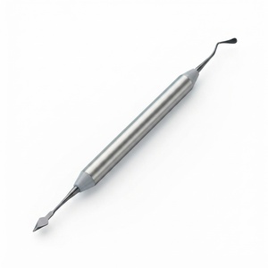 Kit d'instruments chirurgicaux dentaires avec miroir et sondes, poignée moletée argentée, classe I, manuel - Product Image 5