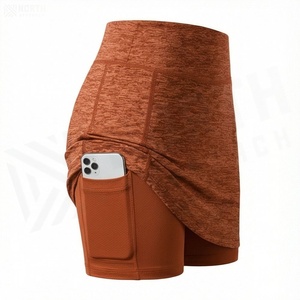 Women High Waist Mini Skirt Solid Color <b>Asymmetrical</b> Design With Pockets Breathable Sporty Style All Seasons Wear - Product Image 3