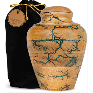 Premium Walnut Wood Cremation Urn Decorative Wooden Memorial Urn Box by AYAANS - Product Image 2