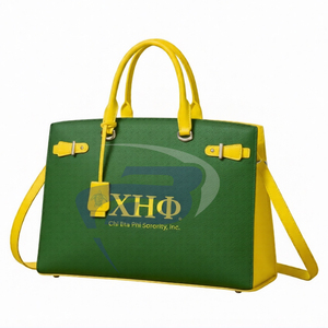 Sac à main pour femme en cuir PU de qualité supérieure Chi Eta Phi CEPhi Sorority, sac à bandoulière pour le travail, sac à main pour ordinateur portable, personnalisable avec n'importe quel logo - Product Image 2