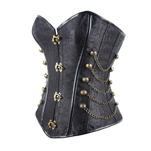 Premium Quality Women's Sexy Steampunk Vintage <b>Gothic</b> Overbust Steel Boned Plus Size Black Lace Eco-Friendly <b>Corset</b> Top Everyday - Product Image 2