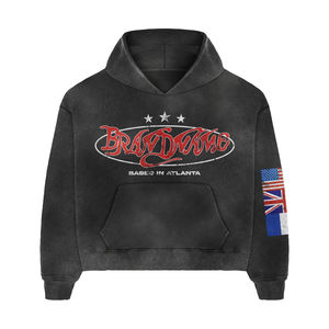 Conjunto de Sudadera con Capucha y Pantalones Cortos para Hombre, Talla Grande |   Conjunto Deportivo de Dos Piezas para Entrenamiento |   Impresión Personalizada OEM - Product Image 2