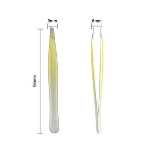 Pince à épiler professionnelle inclinée en acier inoxydable personnalisée 2026 de 100 mm, confortable et de qualité supérieure - Product Image 5