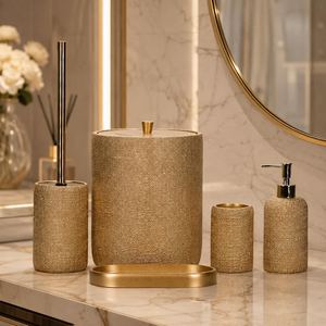 Juego de Accesorios de Baño de Resina Epoxi para Hogar, Hotel y Restaurante, Venta al Por Mayor, 100% Alta Calidad - Product Image 5