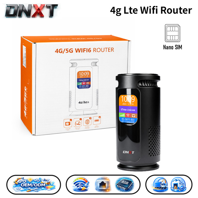 DNXT Wifi Sim Router WiFi6 300Mbps Modem Wi-fi Cat4 2.4GHz Modem Usb 4g WAN/LAN LCD Routeur Wifi Home Use USB Type-C