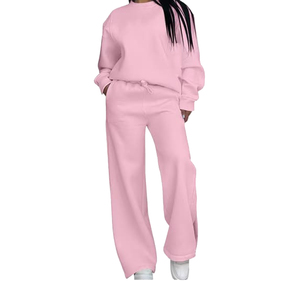 Chándal Informal Ligero de Otoño para Mujer, 100% Algodón Ecológico, Diseño 2 en 1, Grosor de Felpa, Opción de Logotipo Personalizado - Product Image 3