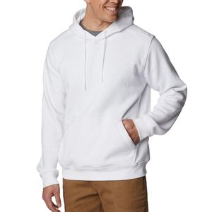 Custom Logo Premium Breathable Men's Hoodie <b>100</b>% Cotton Made in Pakistan White Color Casual Wear with chenille embroidery logo - Product Image 1