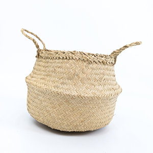 Top sale eco friendly sea grass <b>woven</b> <b>basket</b> bag room decor natural seagrass straw belly <b>baskets</b> - Product Image 5