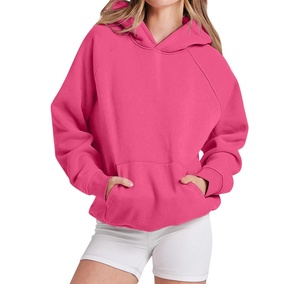 Vente en gros Pull surdimensionné brodé sur mesure Sweatshirts pour femmes Impression bouffante Col ras du cou en coton gaufré surdimensionné - Product Image 5