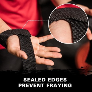 New Arrival HANDSCHUHE INDUSTRIES High Grade Heavy Duty Cotton Anti-Slip Adjustable Unisex Lifting Wrist Wraps Straps - Product Image 3
