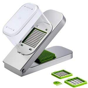 12-in-1 <b>Vegetable</b> <b>Chopper</b> Stainless Steel Blades Onion Slicer Container PP Kitchen Gadgets <b>for</b> Salad Potato Dicer Veggie Cutter - Product Image 1