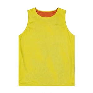 Blue Reversible Mesh Soccer Printed Plus Size <b>Training</b> Jersey Breathable Sleeveless Sport <b>Bib</b> for Adults Unisex All Seasons - Product Image 2